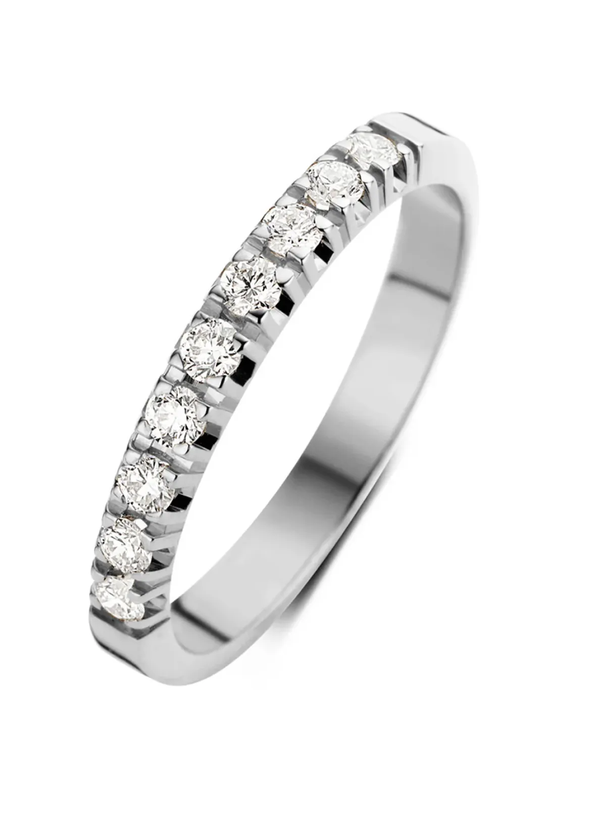 Diamond Point Alliance|Groeibriljant Ringen<Witgouden alliance ring, 0.27 ct diamant, Groeibriljant