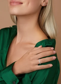 Diamond Point Alliance|Groeibriljant Ringen<Witgouden alliance ring, 0.27 ct diamant, Groeibriljant