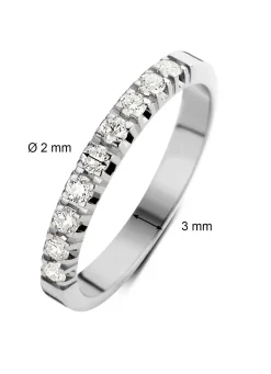 Diamond Point Alliance|Groeibriljant Ringen<Witgouden alliance ring, 0.27 ct diamant, Groeibriljant
