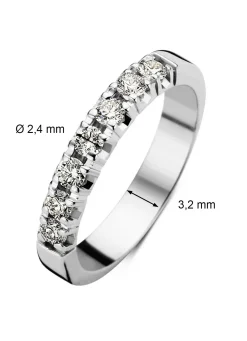 Diamond Point Alliance|Groeibriljant Ringen<Witgouden alliance ring, 0.35 ct diamant, Groeibriljant