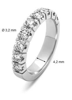 Diamond Point Alliance|Groeibriljant Ringen<Witgouden alliance ring, 1.17 ct diamant, Groeibriljant