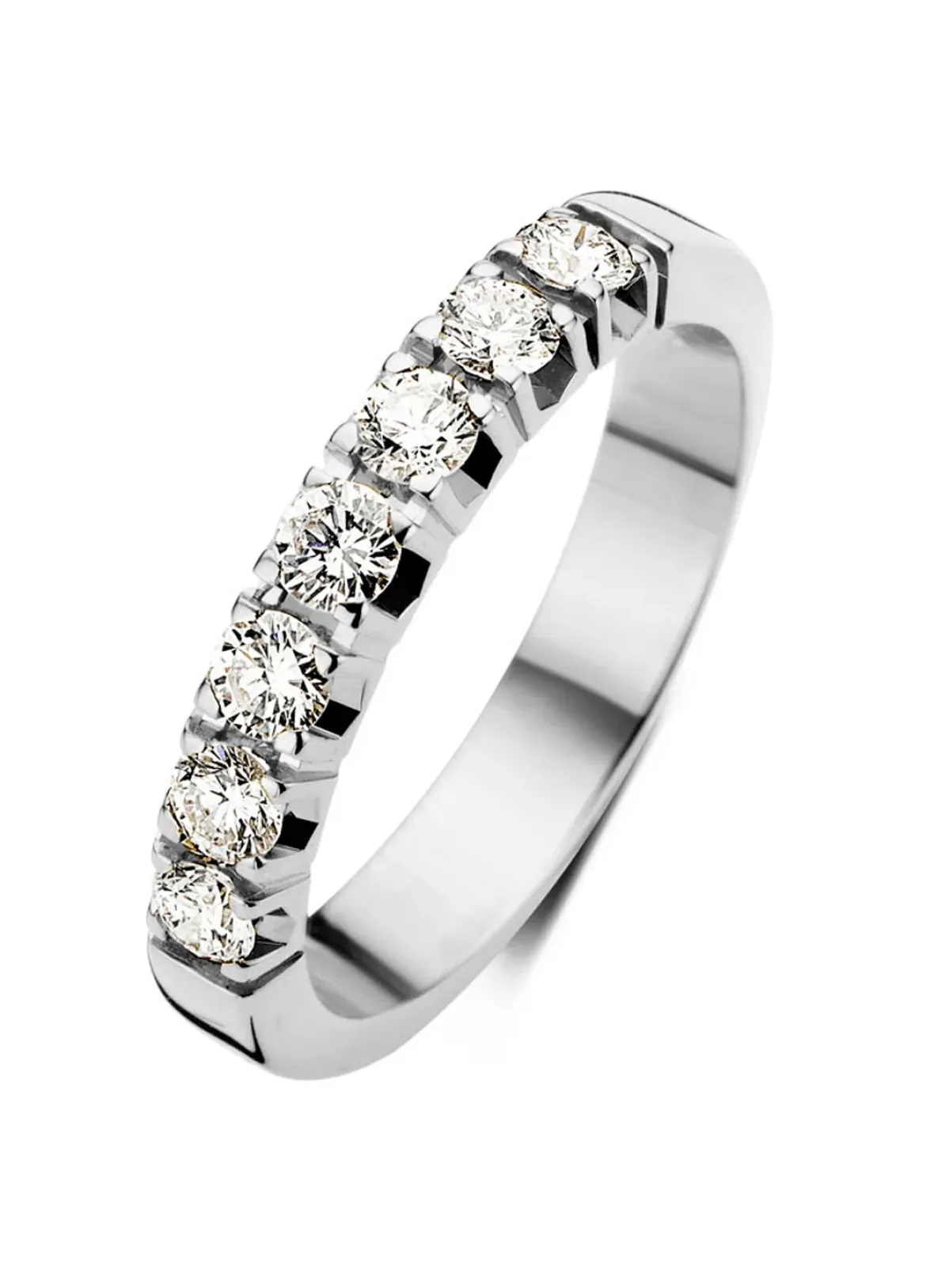 Diamond Point Alliance|Groeibriljant Ringen<Witgouden alliance ring, 0.70 ct diamant, Groeibriljant