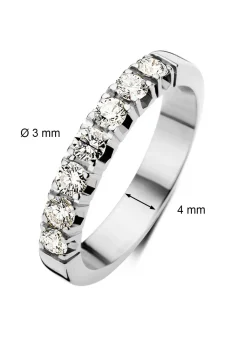 Diamond Point Alliance|Groeibriljant Ringen<Witgouden alliance ring, 0.70 ct diamant, Groeibriljant