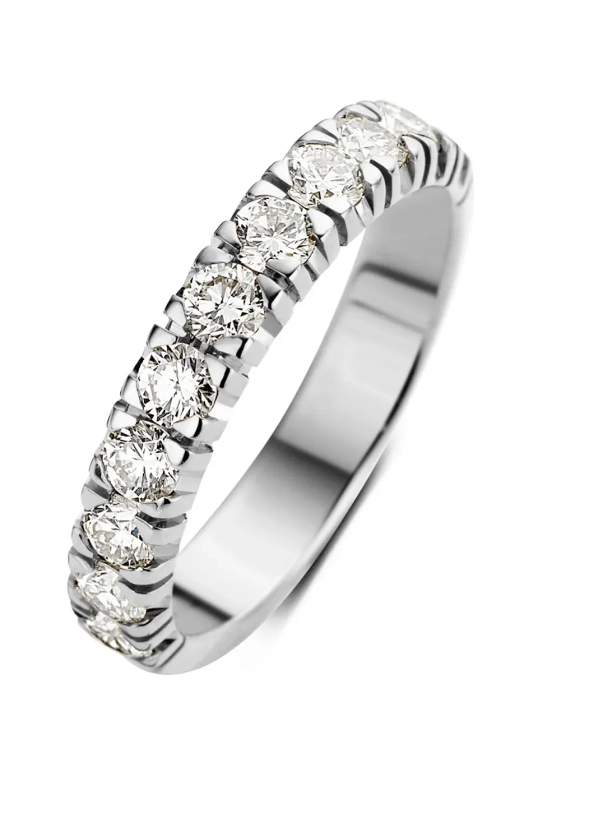 Diamond Point Alliance|Groeibriljant Ringen<Witgouden alliance ring, 0.77 ct diamant, Groeibriljant