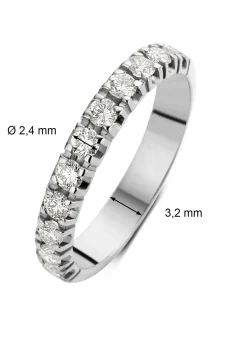 Diamond Point Alliance|Groeibriljant Ringen<Witgouden alliance ring, 0.55 ct diamant, Groeibriljant
