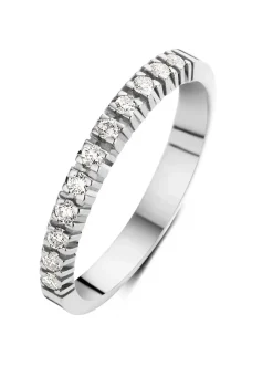 Diamond Point Alliance|Groeibriljant Ringen<Witgouden alliance ring, 0.22 ct diamant, Groeibriljant