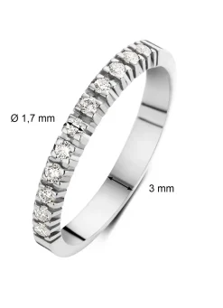 Diamond Point Alliance|Groeibriljant Ringen<Witgouden alliance ring, 0.22 ct diamant, Groeibriljant