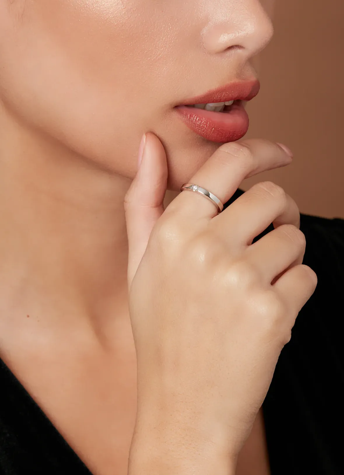 Diamond Point Alliance|Groeibriljant Ringen<Witgouden alliance ring, 0.02 ct diamant, Groeibriljant