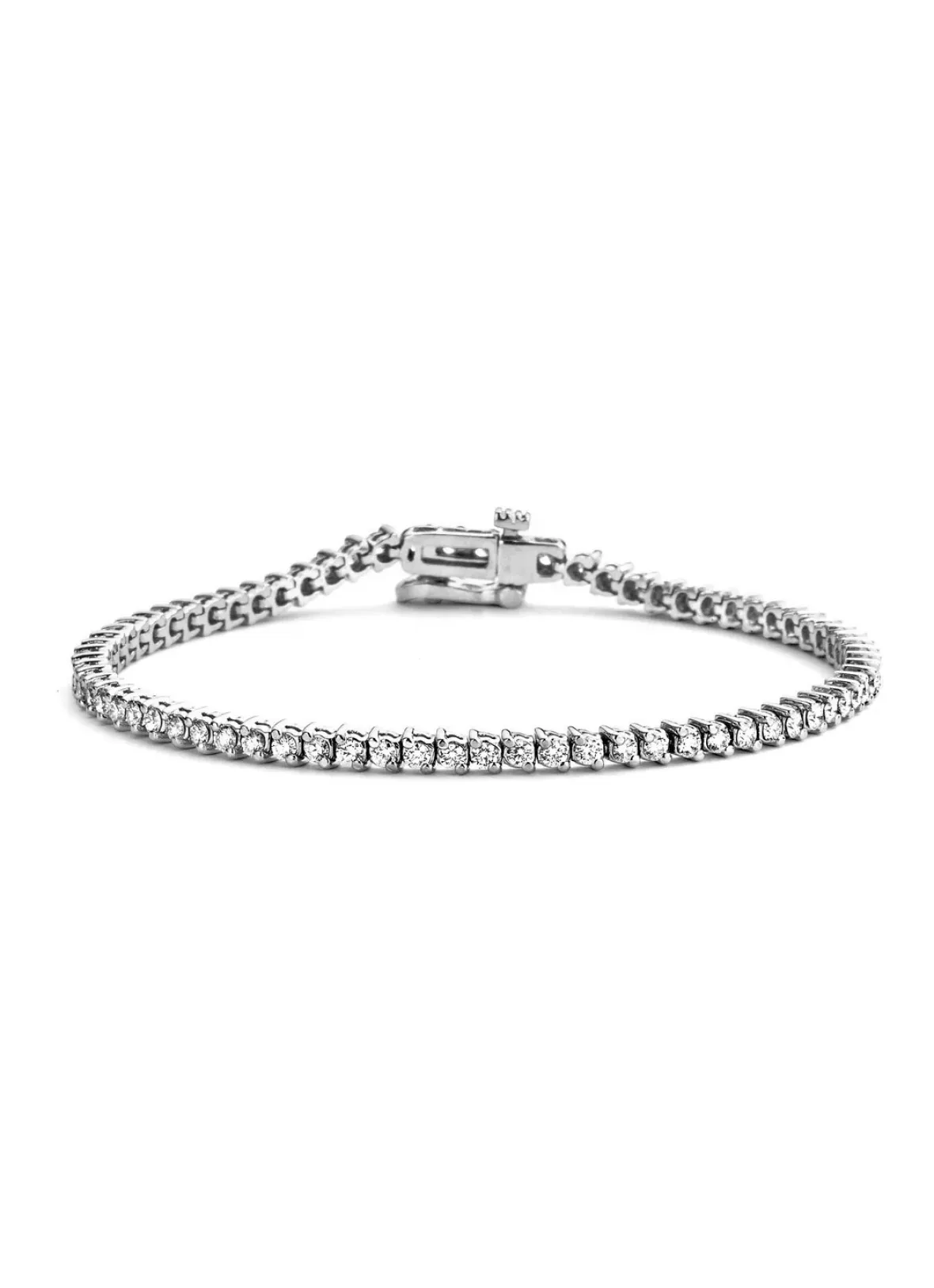 Diamond Point Witgouden Armbanden|Tennisarmbanden<Witgouden armband, 2.00 ct diamant, Hearts & Arrows