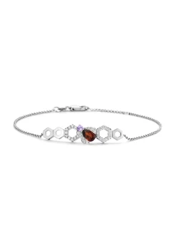 Diamond Point Witgouden Armbanden|Armbanden Met Kleurstenen<Witgouden armband, 0.55 ct granaat, Queen Bee