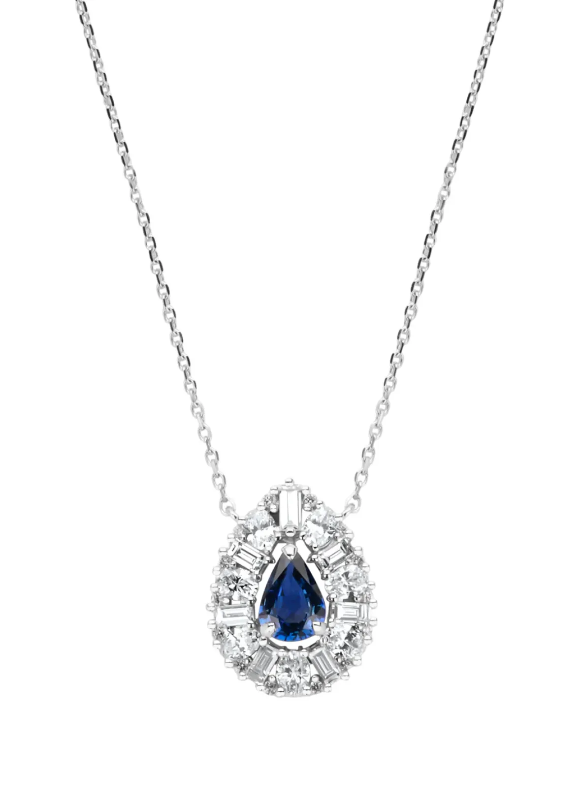 Diamond Point Witgouden Colliers|Colliers Met Kleurstenen<Witgouden collier, 0.76 ct blauwe saffier, Gallery