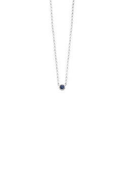 Diamond Point Witgouden Colliers|Colliers Met Kleurstenen<Witgouden collier, 0.05 ct blauwe saffier, Joy