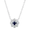 Diamond Point Witgouden Colliers|Colliers Met Kleurstenen<Witgouden collier, 0.32 ct blauwe saffier, Majestic