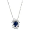 Diamond Point Witgouden Colliers|Colliers Met Kleurstenen<Witgouden collier, 0.84 ct blauwe saffier, Majestic