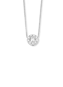 Diamond Point Witgouden Colliers|Diamanten Colliers<Witgouden collier, 0.65 ct diamant, Hearts & Arrows
