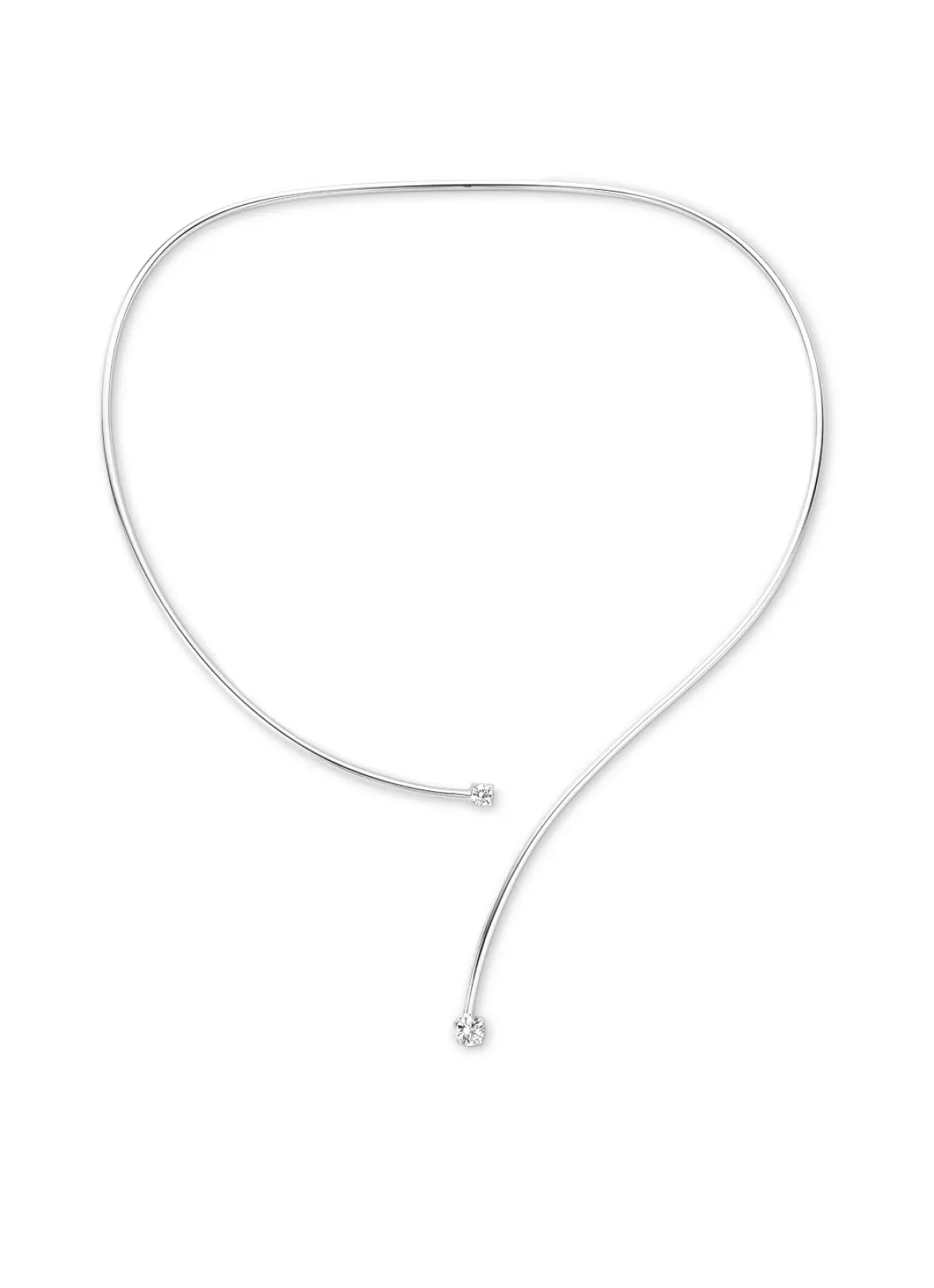 Diamond Point Witgouden Colliers|Diamanten Colliers<Witgouden collier, 0.70 ct diamant, Hearts & Arrows
