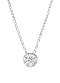 Diamond Point Witgouden Colliers|Diamanten Colliers<Witgouden collier, 0.20 ct diamant, Hearts & Arrows