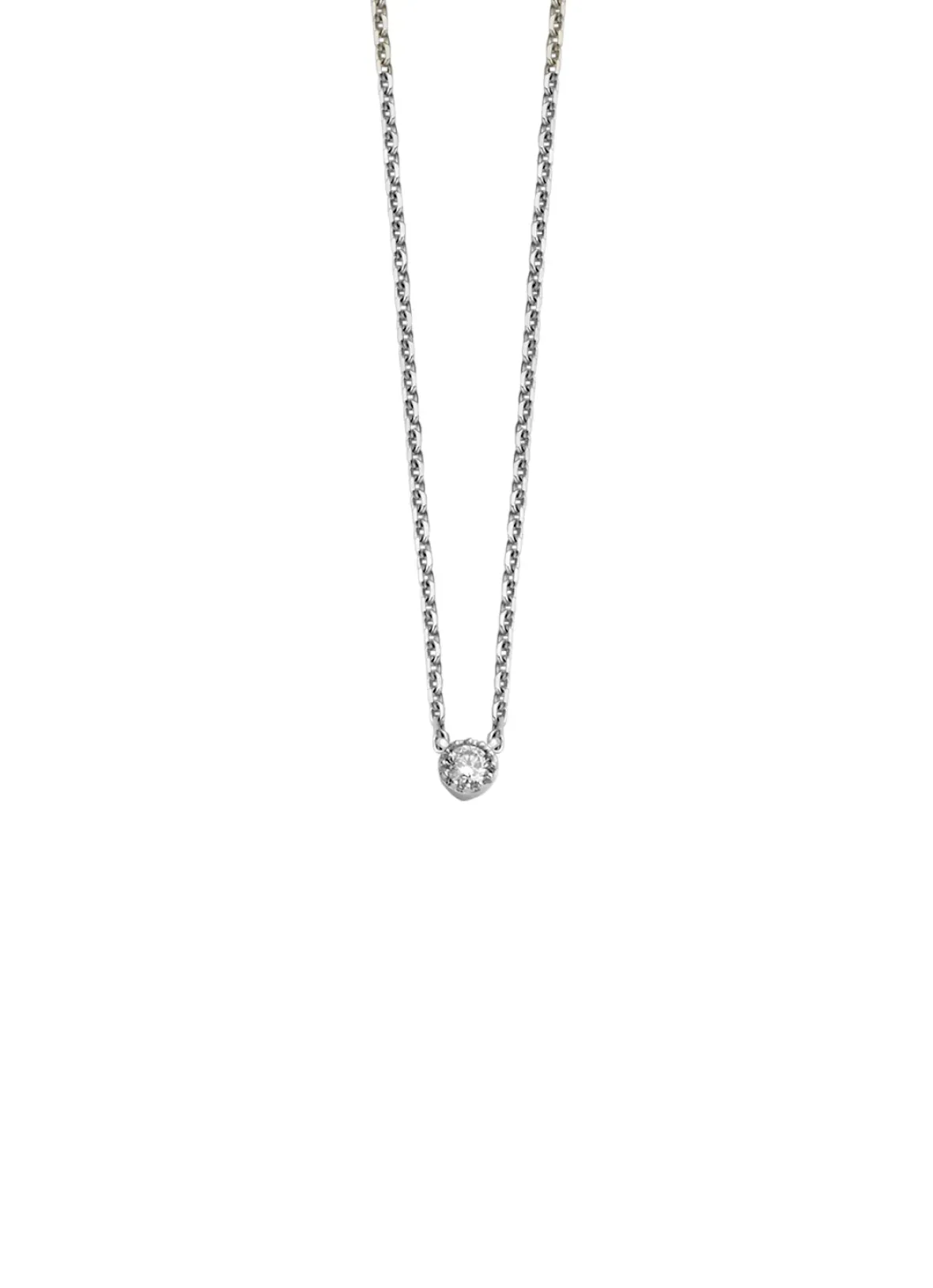 Diamond Point Witgouden Colliers|Diamanten Colliers<Witgouden collier, 0.05 ct diamant, Joy