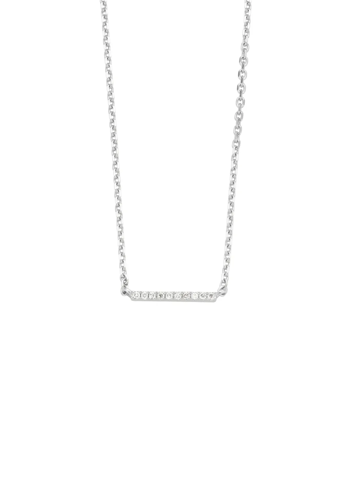 Diamond Point Witgouden Colliers|Diamanten Colliers<Witgouden collier, 0.03 ct diamant, Joy
