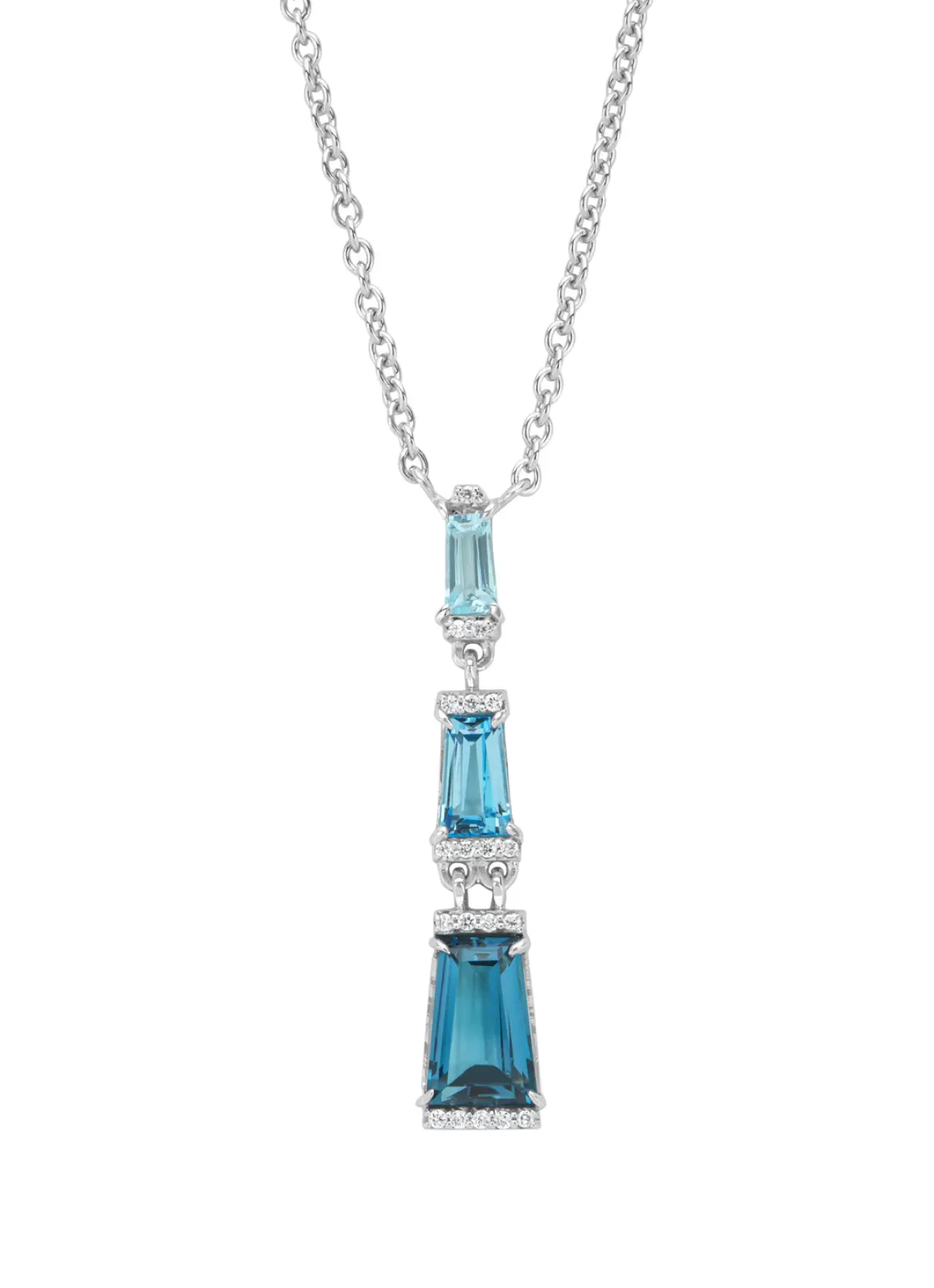 Diamond Point Witgouden Colliers|Colliers Met Kleurstenen<Witgouden collier, 0.91 ct london topaas, Gallery