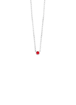 Diamond Point Witgouden Colliers|Colliers Met Kleurstenen<Witgouden collier, 0.05 ct robijn, Joy