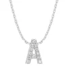 Diamond Point Letter Hangers|Losse Hangers<Witgouden hanger A, 0.05 ct diamant, Alphabet