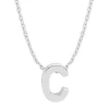 Diamond Point Letter Hangers|Losse Hangers<Witgouden hanger C, Alphabet