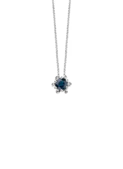 Diamond Point Losse Hangers|Witgouden Bruidssieraden<Witgouden hanger, 0.47 ct blauwe saffier, Empress
