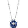 Diamond Point Losse Hangers|Witgouden Bruidssieraden<Witgouden hanger, 0.30 ct blauwe saffier, Majestic