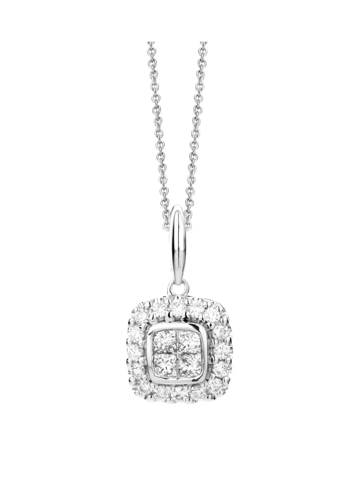 Diamond Point Losse Hangers|Witgouden Bruidssieraden<Witgouden hanger, 0.67 ct diamant, Fourever