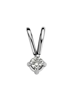 Diamond Point Solitair C|Solitair Classic<Witgouden hanger, 0.02 ct diamant, Groeibriljant