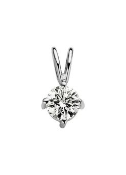 Diamond Point Solitair C|Solitair Classic<Witgouden hanger, 0.43 ct diamant, Groeibriljant