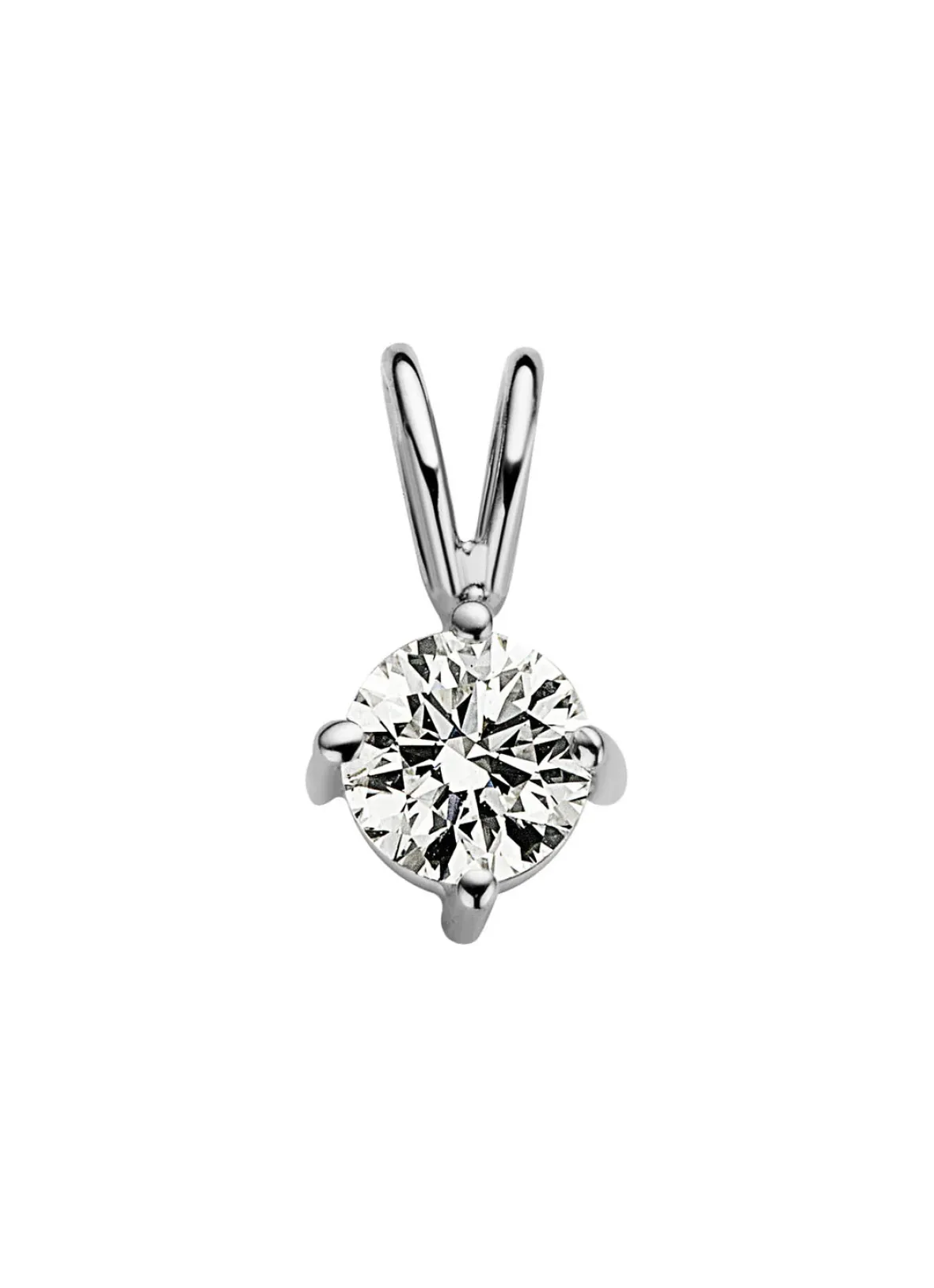 Diamond Point Solitair C|Solitair Classic<Witgouden hanger, 0.43 ct diamant, Groeibriljant