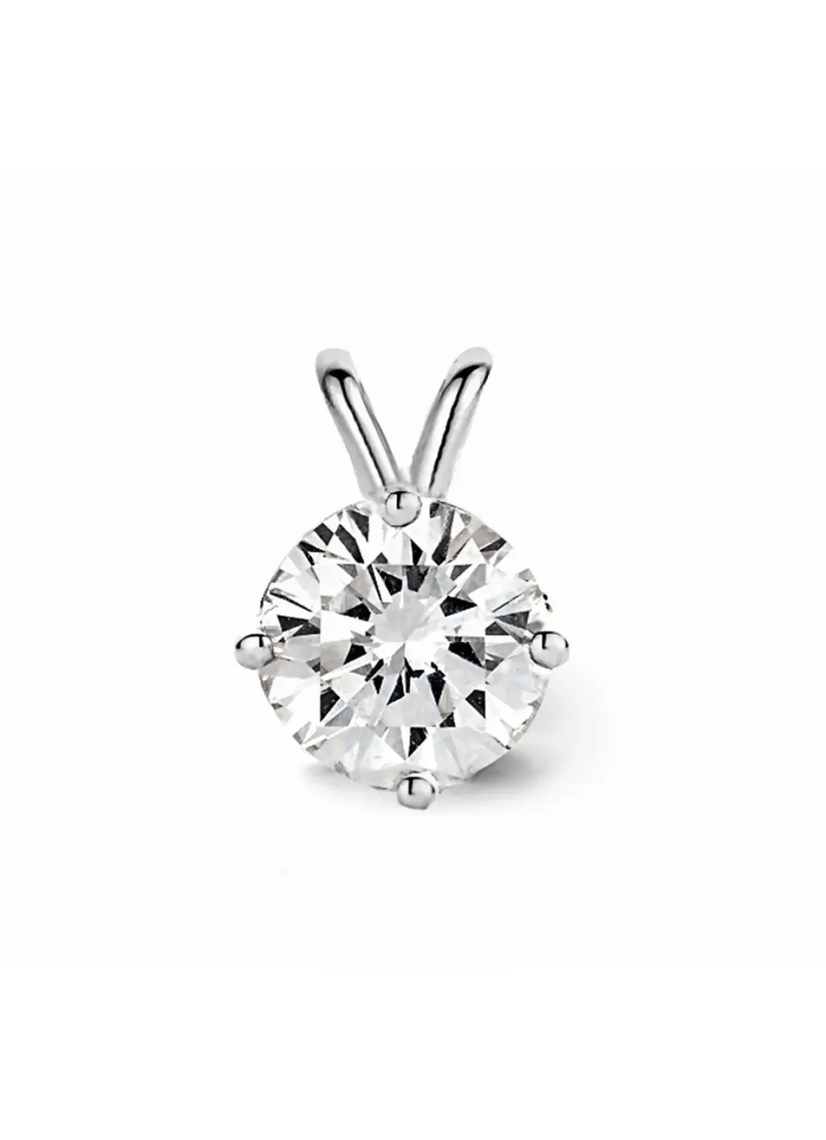 Diamond Point Solitair C|Solitair Classic<Witgouden hanger, 0.60 ct diamant, Groeibriljant