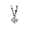 Diamond Point Solitair C|Solitair Classic<Witgouden hanger, 0.03 ct diamant, Groeibriljant