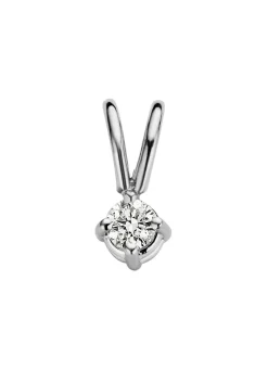 Diamond Point Solitair C|Solitair Classic<Witgouden hanger, 0.04 ct diamant, Groeibriljant