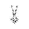 Diamond Point Solitair C|Solitair Classic<Witgouden hanger, 0.05 ct diamant, Groeibriljant
