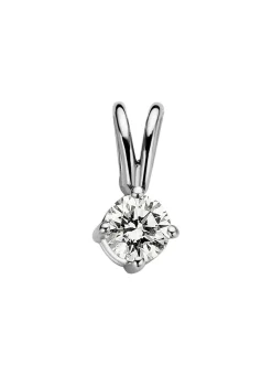 Diamond Point Solitair C|Solitair Classic<Witgouden hanger, 0.12 ct diamant, Groeibriljant