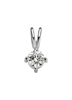 Diamond Point Solitair C|Solitair Classic<Witgouden hanger, 0.18 ct diamant, Groeibriljant