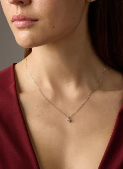 Diamond Point Solitair C|Solitair Classic<Witgouden hanger, 0.18 ct diamant, Groeibriljant