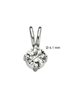 Diamond Point Solitair C|Solitair Classic<Witgouden hanger, 0.25 ct diamant, Groeibriljant