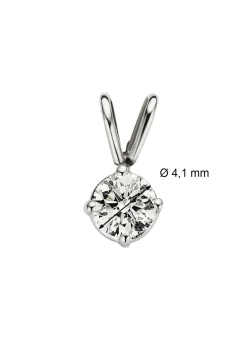 Diamond Point Solitair C|Solitair Classic<Witgouden hanger, 0.28 ct diamant, Groeibriljant
