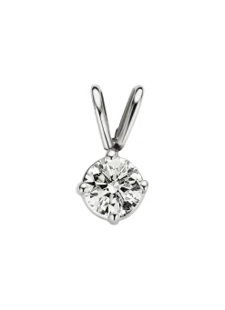 Diamond Point Solitair C|Solitair Classic<Witgouden hanger, 0.31 ct diamant, Groeibriljant