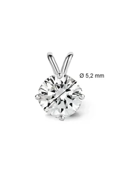 Diamond Point Solitair C|Solitair Classic<Witgouden hanger, 0.67 ct diamant, Groeibriljant