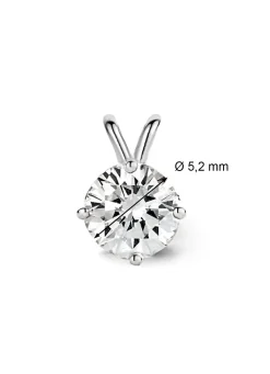 Diamond Point Solitair C|Solitair Classic<Witgouden hanger, 0.56 ct diamant, Groeibriljant