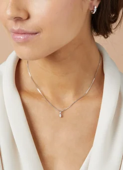 Diamond Point Solitair C|Groeibriljant Hangers<Witgouden hanger, 0.11 ct diamant, Groeibriljant