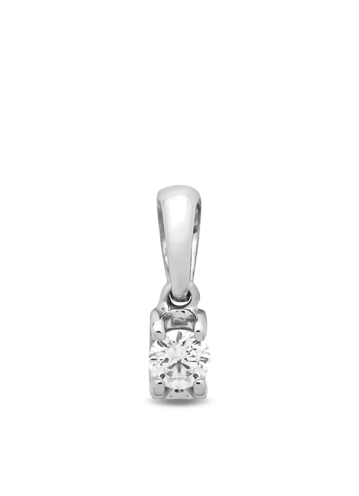 Diamond Point Solitair C|Groeibriljant Hangers<Witgouden hanger, 0.08 ct diamant, Groeibriljant