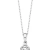Diamond Point Losse Hangers|Witgouden Bruidssieraden<Witgouden hanger, 0.25 ct diamant, Hearts & Arrows