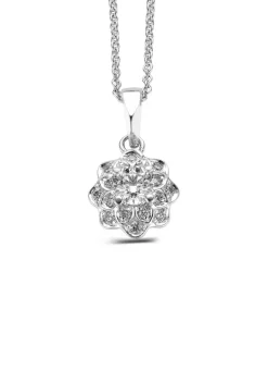 Diamond Point Losse Hangers|Witgouden Bruidssieraden<Witgouden hanger, 0.43 ct diamant, Hearts & Arrows