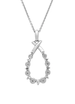 Diamond Point Losse Hangers|Witgouden Bruidssieraden<Witgouden hanger, 0.28 ct diamant, Since 1904